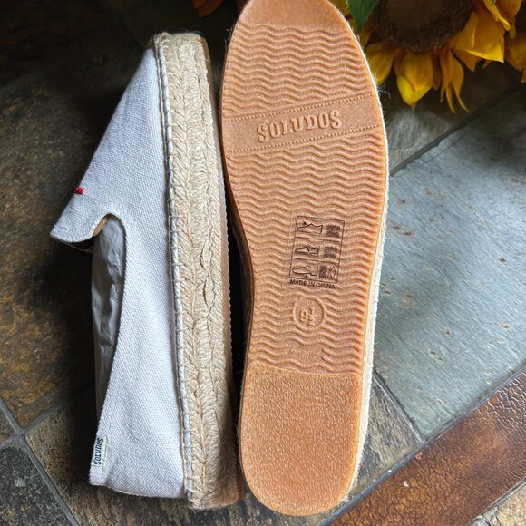 Soludos “TGIF” Canvas and Jute Espadrille Slip-Ons - Picture 10 of 13